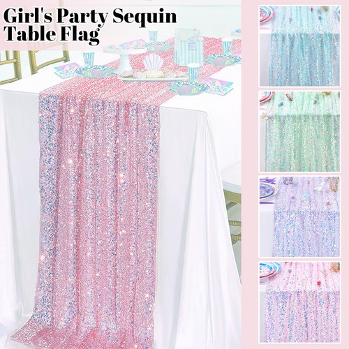 Sparkling Sequin Table Runner Girl's Birthday Party Decoration Wedding