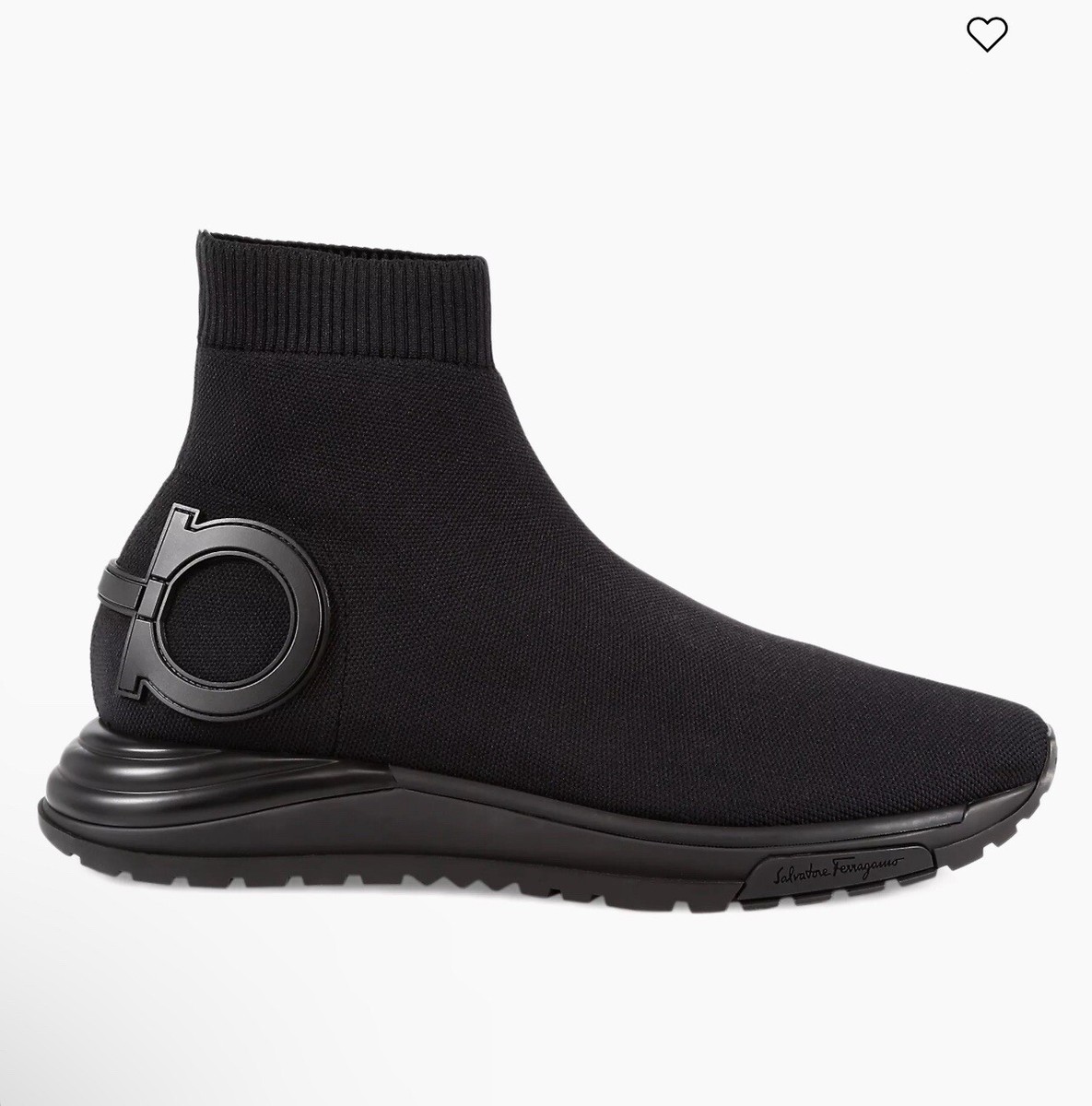 Salvatore Ferragamo Gardena Sock Sneaker With Gancini