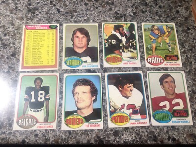 U-Pick 1976 Topps football common/stars/RC #1-265 SINGLES  - YOU PICK ANY CARDs