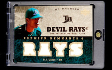 2007 UD Premier Premier Remnants 4 Gold #PR4-BU B.J. Upton /5 GU Game Used Rays