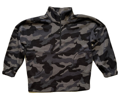 Old Navy Kids Boys Sweater Fleece Size L (10-12) Gray/Black