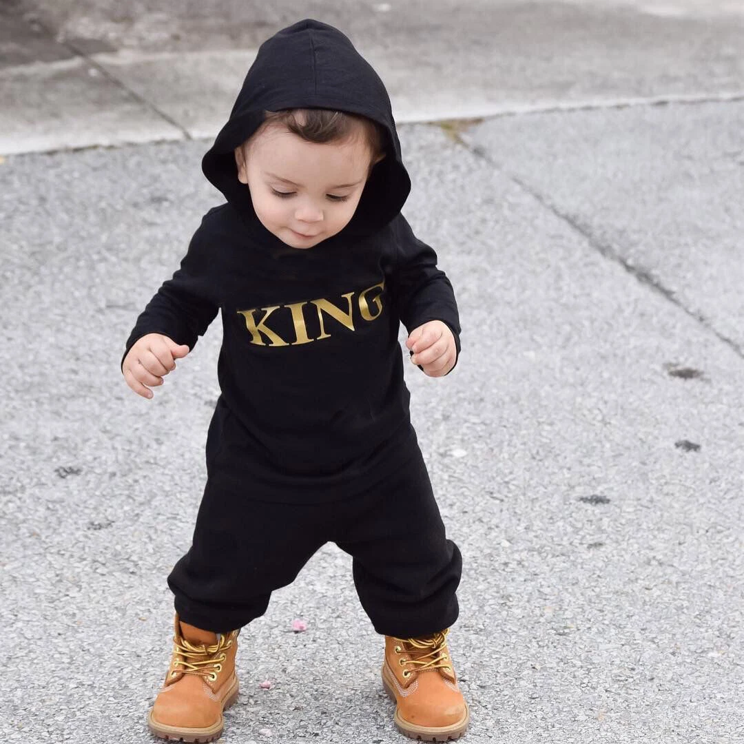 Newborn Infant Baby Boys Hooded Romper Jumpsuit Bodysuit Clothes Outfits Set USA