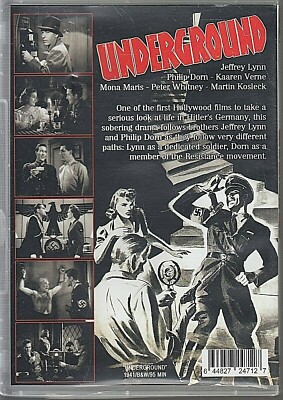 Underground (DVD, 1941 B&W DVD-R [S1] 644827247127| eBay