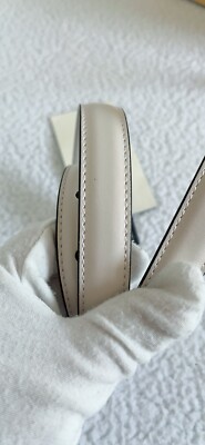 $750 Fendi FF Logo Beaded Embellished Leather Skinny Belt  display picture 2