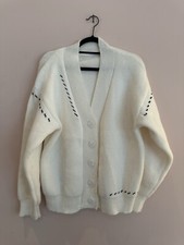 White Cardigan Sweater Medium