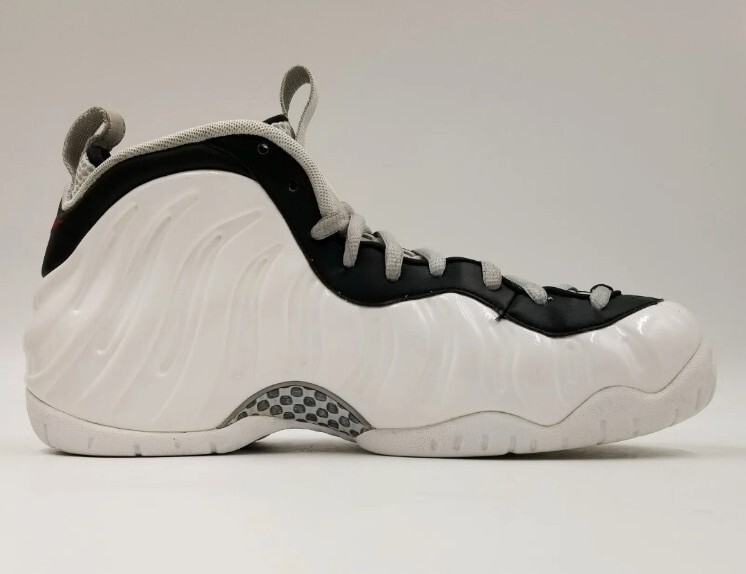 Nike Air Foamposite Mens 9.5 Pro Chrome White Black Varsity Red