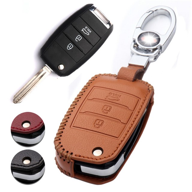 Leather Car Key Case Cover For Kia Sportage Carens Ceed Sorento Optima Repair eBay