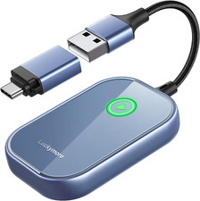 Luckymore Wireless Carplay Adapter, Converts Wired to Wireless Carplay Dongle fo