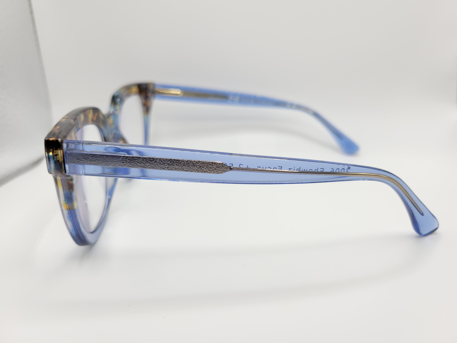 Peepers Focus Mens Womens Reading Glasses +2.50 Blue Brown Soft