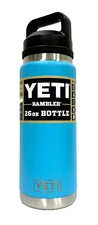 YETI Rambler 26 oz Stainless Steel Bottle Chug Cap -  Reef Blue - 100% Authentic