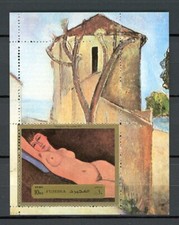 AW5-1 Fujeira N° bloc 117A  ** tableau, nus, Modigliani ... A saisir !!!