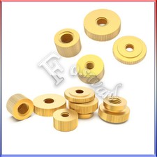 Knurled Thumb Nuts Brass Flat Head Blind/Through Hole with Collar for 3D Printer