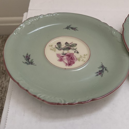 Vintage Konigl Pr Tettau Tea Cup Saucer Dessert Plate Set Blue and Gold Germany - Picture 4 of 9