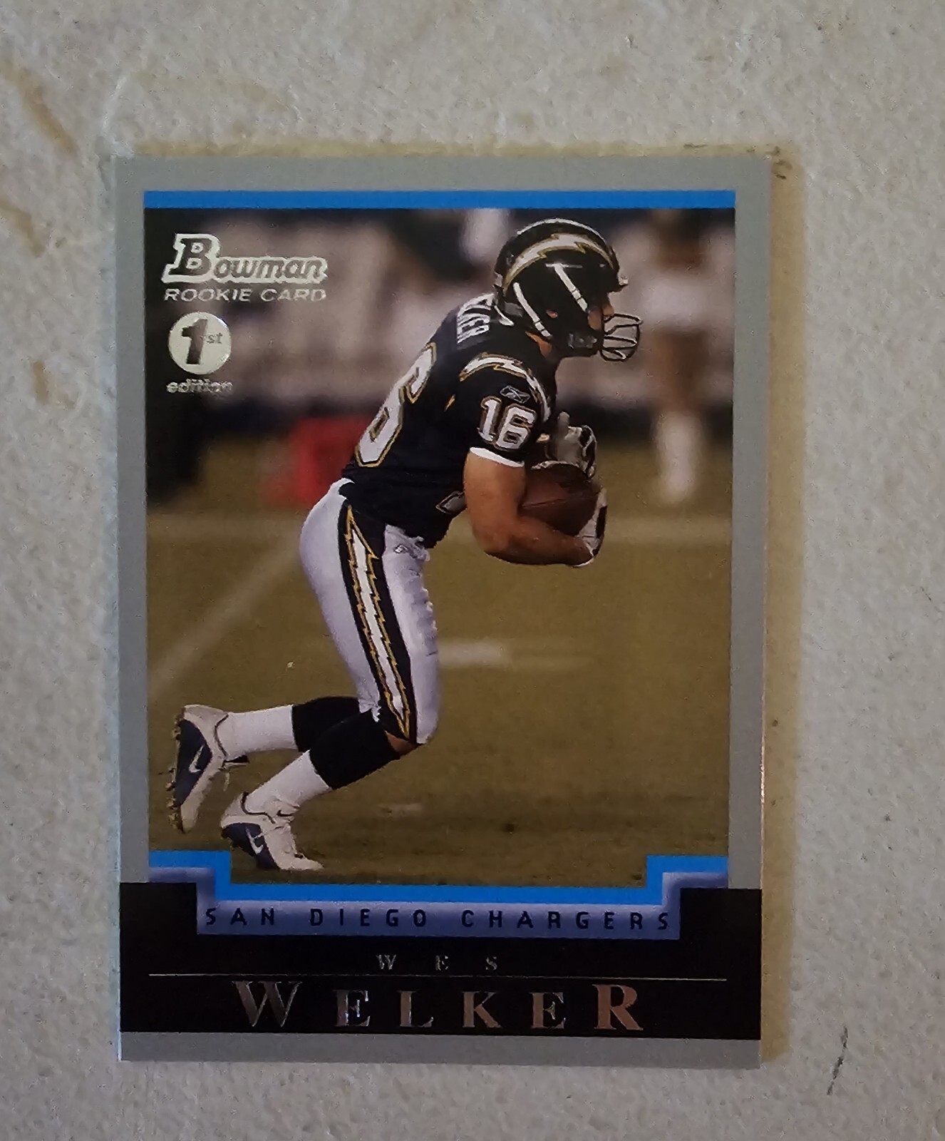 Wes Welker San Diego Chargers 2004 Bowman 1st Edition Rookie Card #212