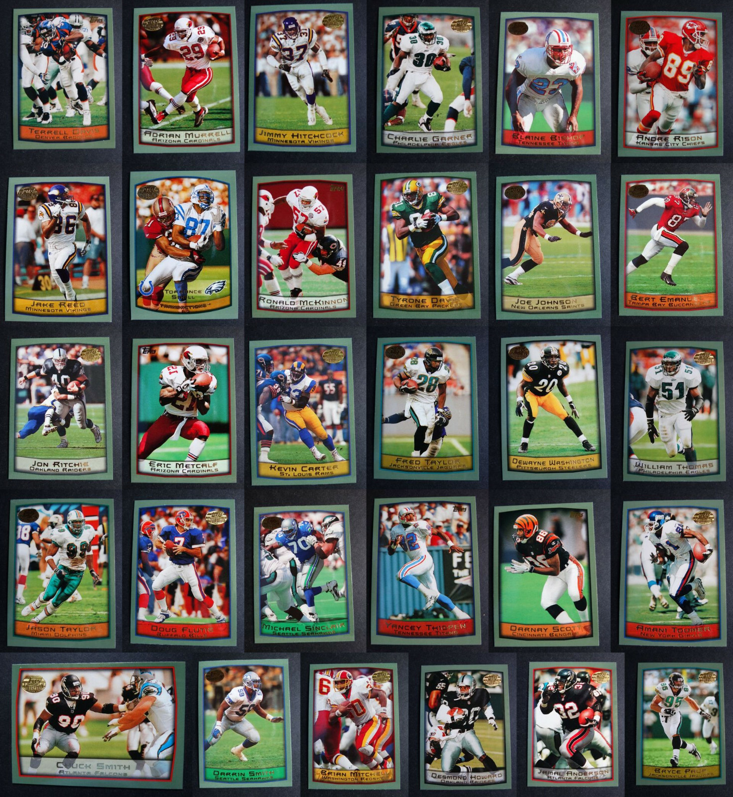 1999 Topps Collection Football Cards Complete Your Set U Pick From List 1-180