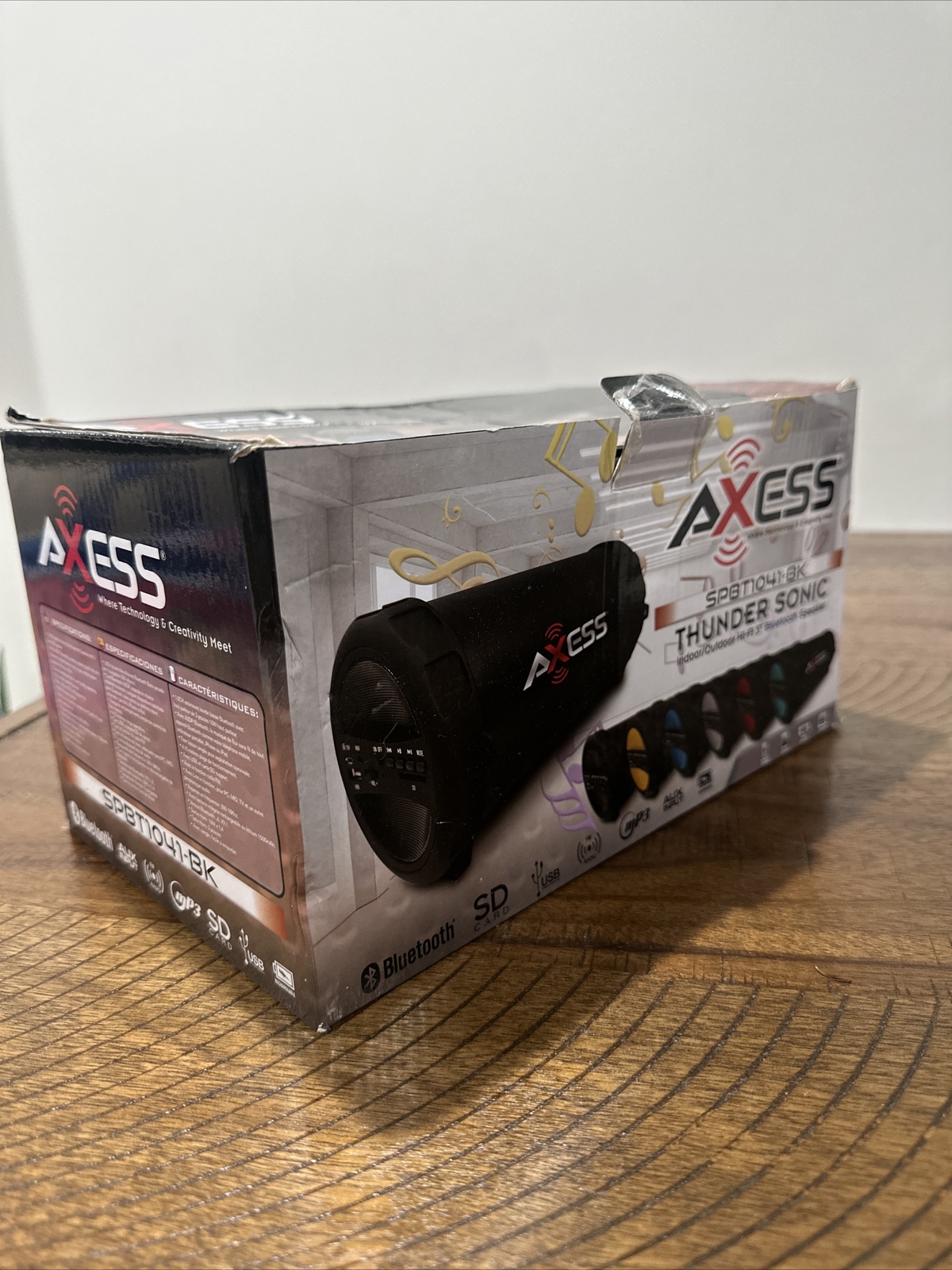 Axess+SPBT1041+Portable+Bluetooth+Speaker++Red for sale online eBay