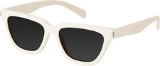mosanana Retro Square Cat Eye Polarized Sunglasses for Women Trendy C3-white