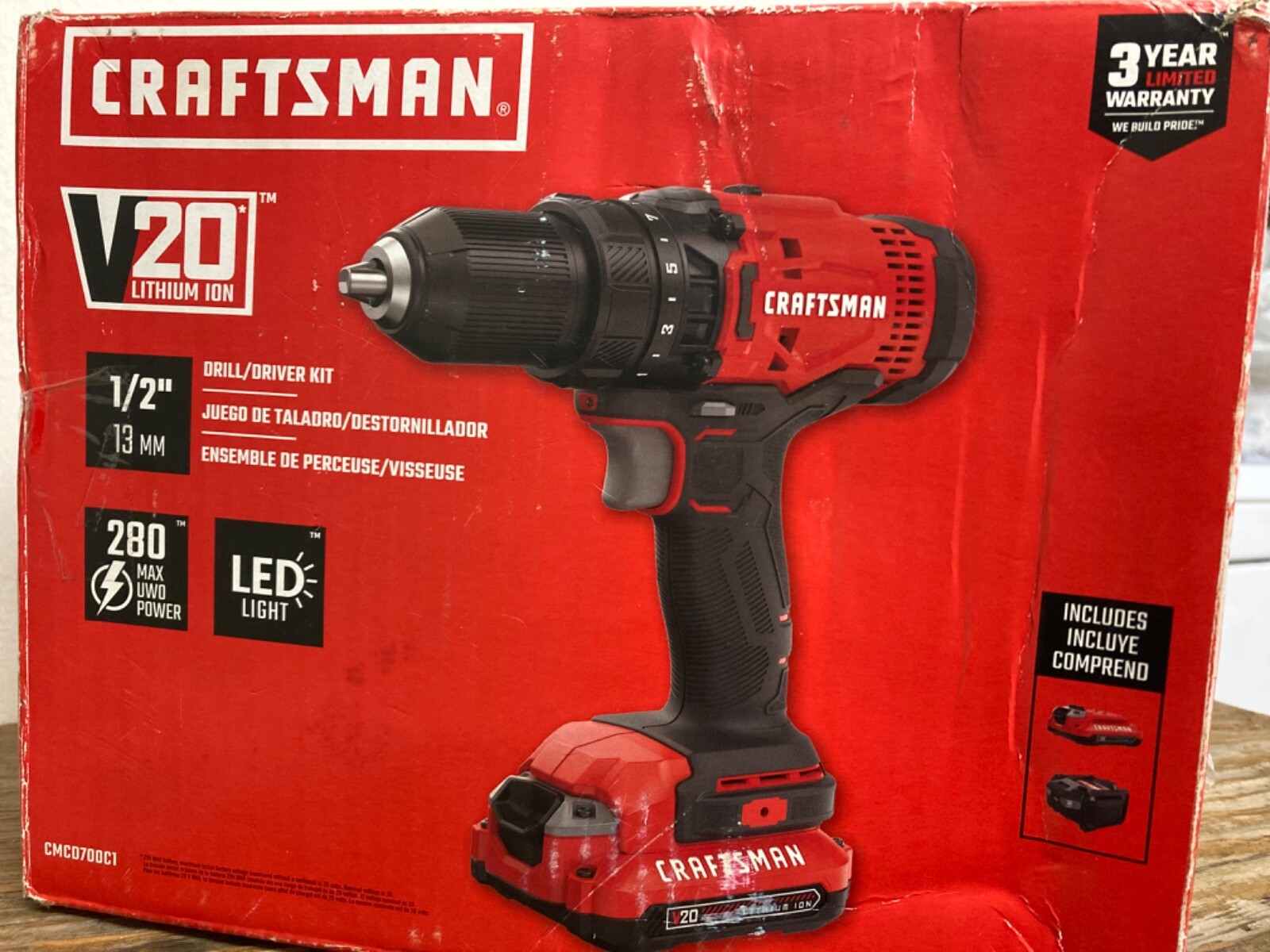 CRAFTSMAN V20* Cordless Drill/Driver Kit (CMCD700C1) OPEN BOX 885911548694 eBay