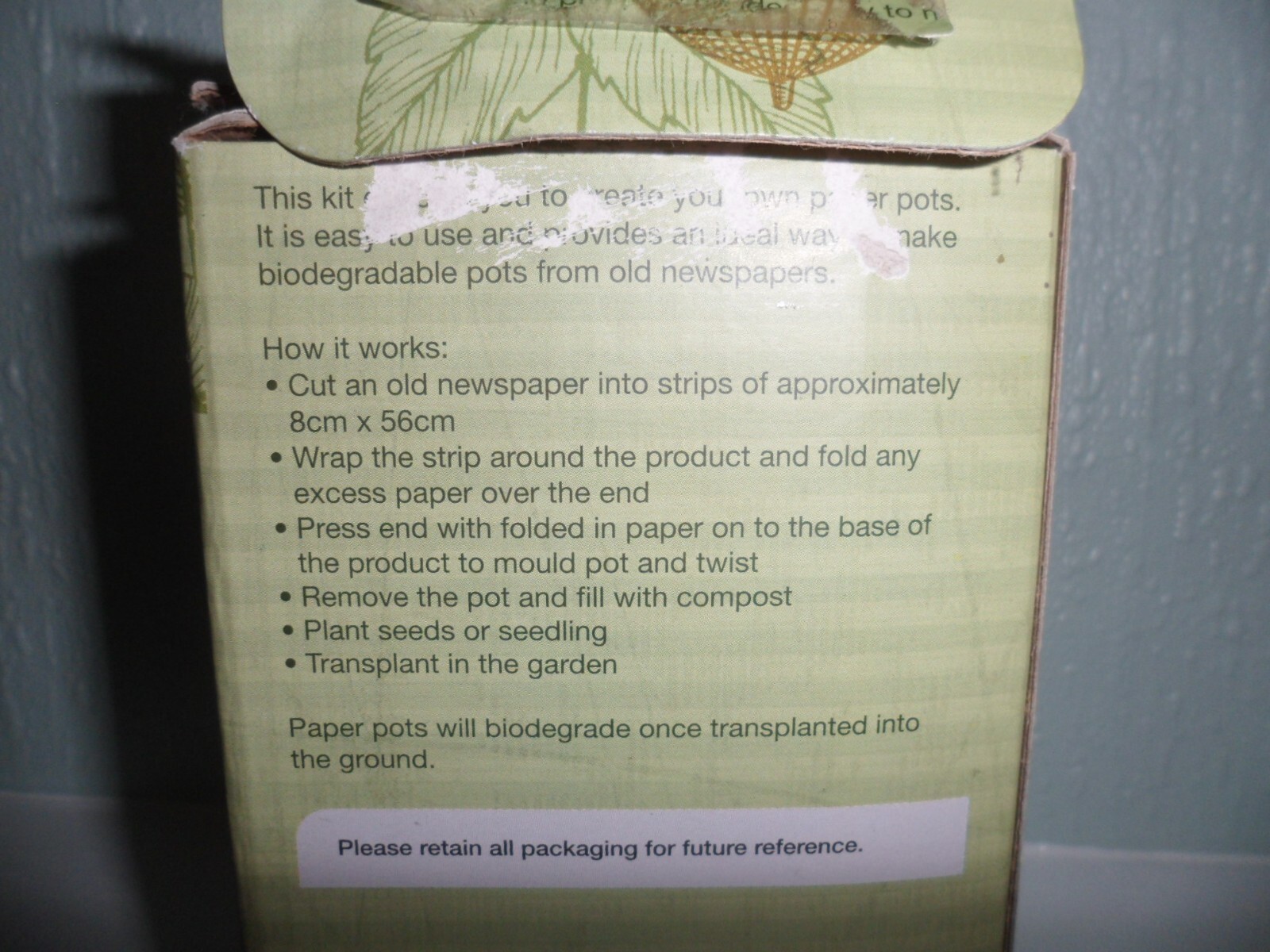 GREENHOUSE CLEAROUTGARDENING BOOK,CREATE OWN PAPER POTS,CASTER OIL