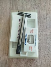 Rasoio Gillette G2 vintage anni 80 doppia lama con custodia e lame Old DM