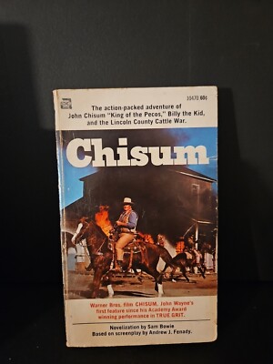 CHISUM Paperback Book 1970 John Wayne Movie Tie-In 