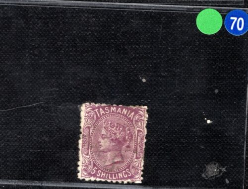 Australia TASMANIA QV SG.155 5s Purple (1871-78) Mint MM Cat £550- GRBLUE70 - Picture 3 of 6