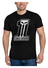 Harley-Davidson Men's Dark Trait Poly-Blend Short Sleeve Crew T-Shirt - Black