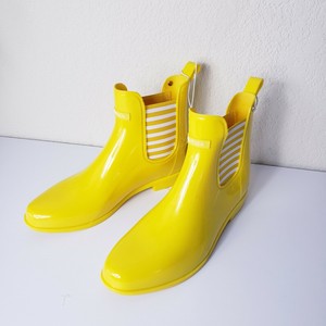yellow ankle rain boots