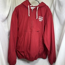 Vintage Polo Jeans Ralph Lauren Red Cotton Windbreaker Jacket - Men's: L