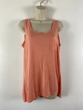 Papaya UK size medium tangerine colour viscose polyester vest top