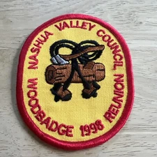 Vintage 1998 Nashua Valley Council wood badge reunion patch