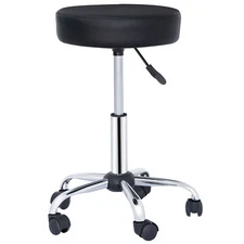 Adjustable Hydraulic Salon Stool PU leather Round Rolling Chair Tattoo Chair