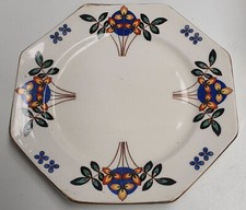 The Britannia Pottery Co Ltd Scotch Ivory Art Deco Octagonal Side Plate c1920-39