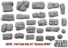 1/48  48TB3 Germany WWII Tank Bits - Value Gear Resin Stowage (25 Pieces)