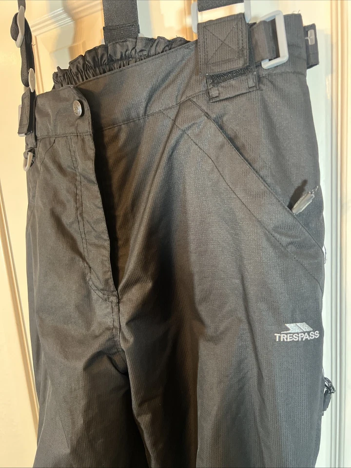 Trespass Womens Pants Small -Black TP50 Waterproof Ski Trouser Suspenders 5000mm - Image 2 of 4
