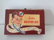 Junior Doctor Kit Box #1330 Hasbro Complete Brown