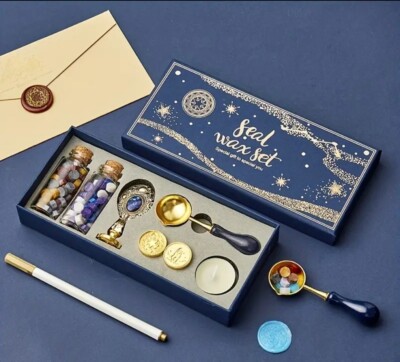 Basteln Geschenkset Wachssiegel Stempelset Buchstabensiegel Doppelwachs & Gratis Stift