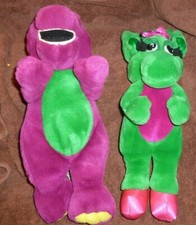 Barney and Baby Bop 1992 Dinosaur set Lyons Group Doll Plush Toys lot