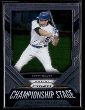 2021 Panini Prizm #CS3 Corey Seager Championship Stage Card Los Angeles Dodgers