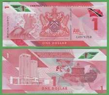 Trinidad And Tobago 1 Dollar 2020 P-60 Uncirculated Banknote Polymer Currency