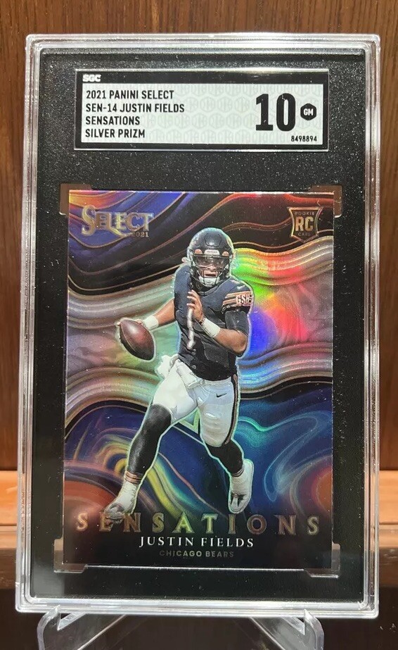 2021 Justin Fields Select Silver Prizm Rookie Sensations RC #sen-14 SGC 10