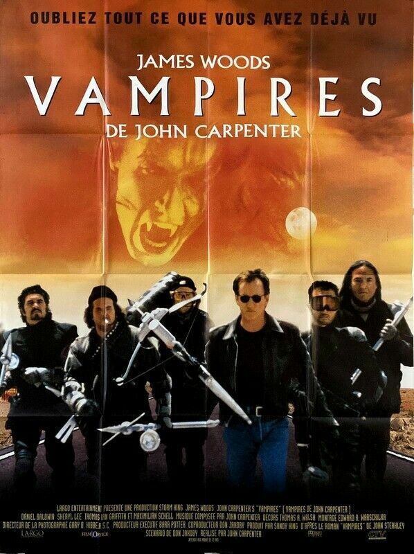 James Woods JOHN CARPENTER'S VAMPIRES John Carpenter 1998 FRENCH POSTER 47x63