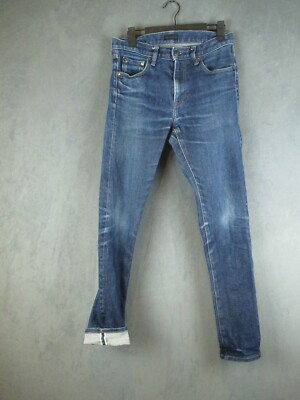 Uniqlo Jeans Mens Blue Selvedge Stretch Fade