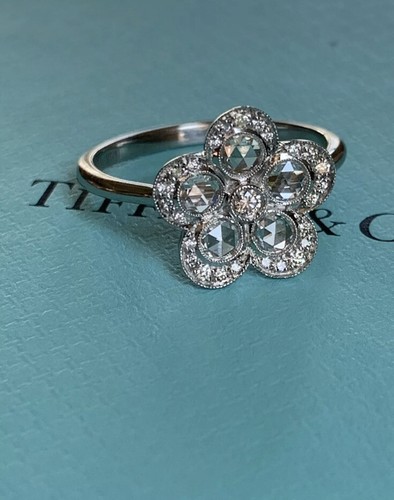 Tiffany \u0026 Co Platinum Cobblestone Rose
