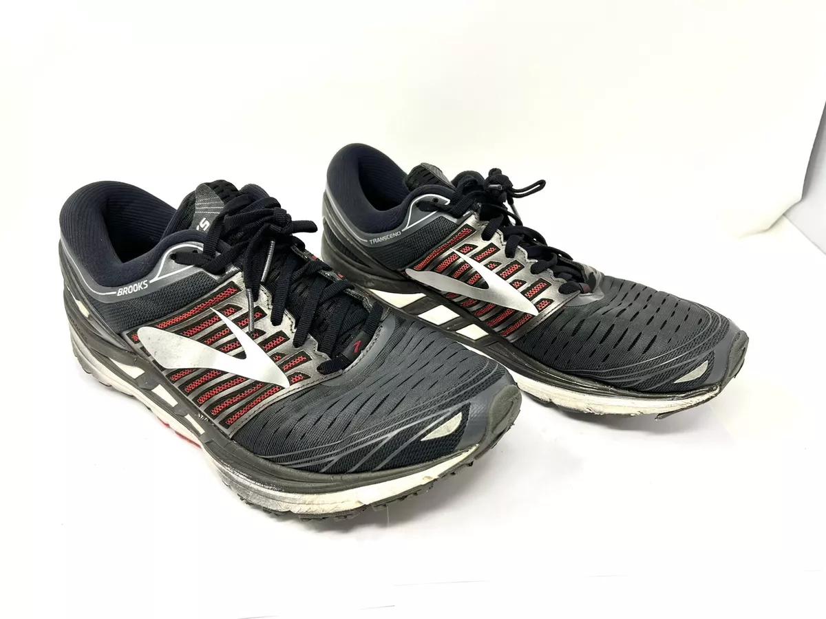 Brooks Mens Transcend 5 Super DNA Black Red Running Shoes 1102761D080 Size 11.5