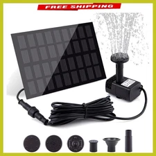 Complete Solar Fountain Pump for Outdoor Décor: Easy Setup with 4 Nozzle Styles