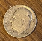 1953 Roosevelt Dime Philadelphia 90% Silver Early Cold War Era US Coin 10c — photo 1