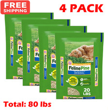 4 Pack - Feline Pine Original 100 Natural Cat Litter 20 Lb