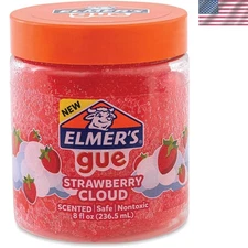 GUE Strawberry Cloud Slime - Premade & Scented, 2 Jars for Instant Fun
