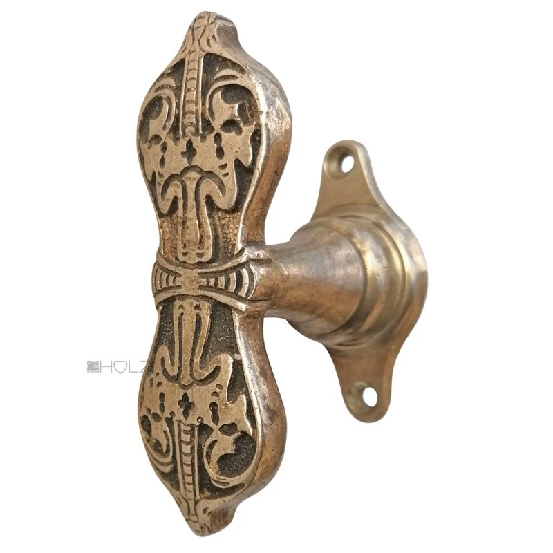 Poignée De Fenêtre Art Nouveau Florale Ancienne 83/50/46 - Photo 1/1